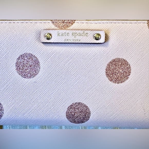 Kate Spade Haven Lane Stacy Glitter Dot Wallet in Plum Dawn - Picture 2 of 12